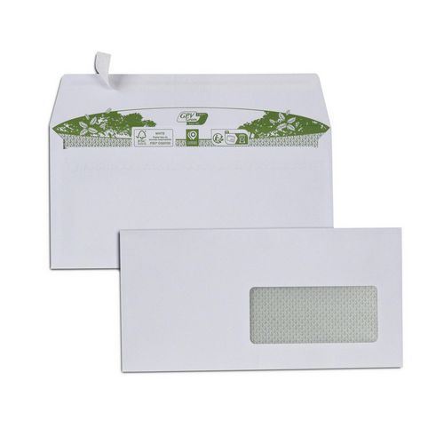 Extra witte envelop 90 g met beschermstrook en raam - ERA Pure