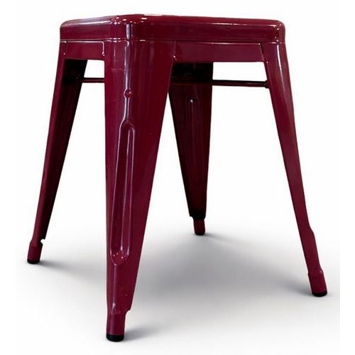 Refurbished lage kruk - Bordeaux - Tolix