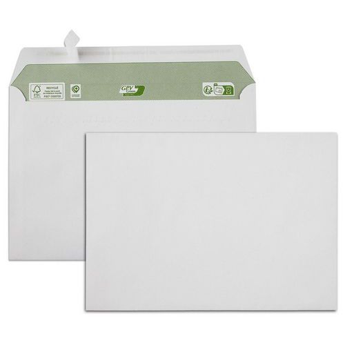 Envelop, wit gerecycled 80 g met of zonder - GPV Green