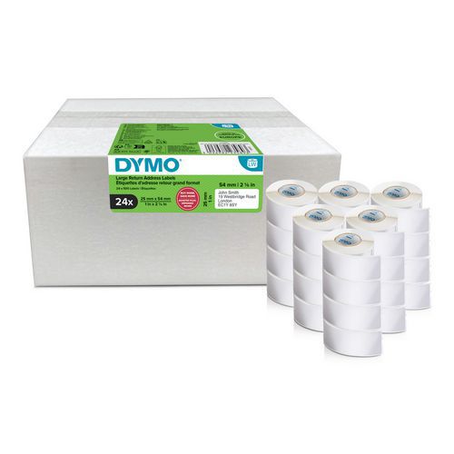Retouradresetiket groot 25 x 54 mm voor LabelWriter - Dymo