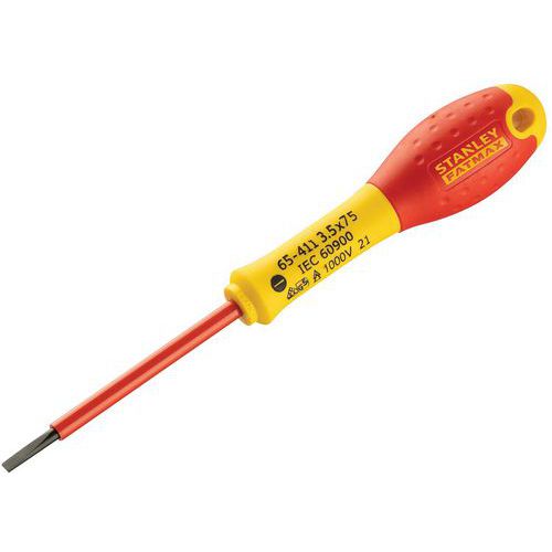Tournevis électricien isolé 1000v fatmax 3,5 x 75 mm Tournevis électricien isolé 1000v fatmax 3,5 x 75 mm