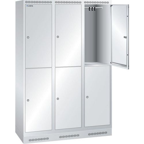 Garderobekast 1200x500x1800mm 3x2 vakken - Lista