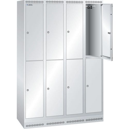 Garderobekast 1200x500x1800mm 4x2 vakken - Lista