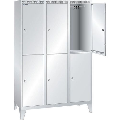 Garderobekast 1200x500x1850mm 3x2 vakken - Lista