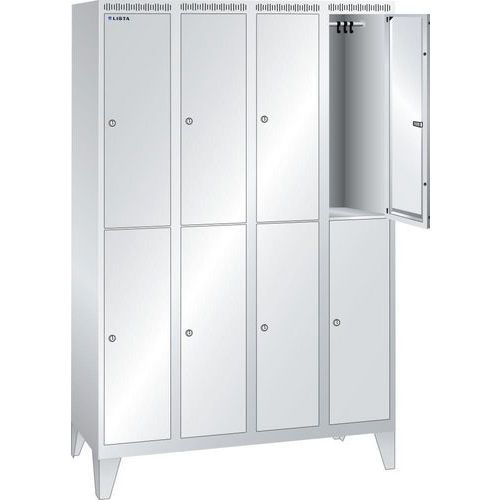 Garderobekast 1200x500x1850mm 4x2 vakken - Lista
