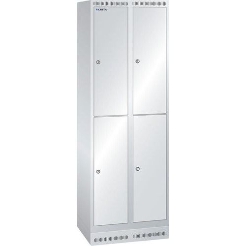 Garderobekast 600x500x1800mm 2x2 vakken - Lista