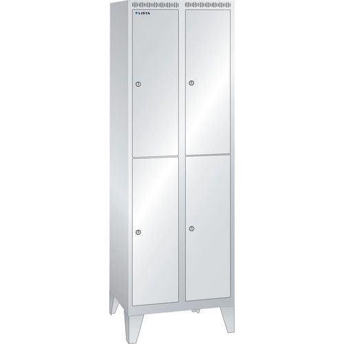 Garderobekast 600x500x1850mm 2x2 vakken - Lista