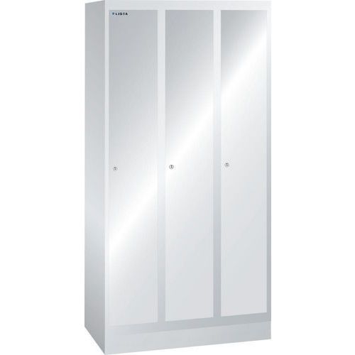 Garderobekast 900x500x1800mm 3 vakken - Lista