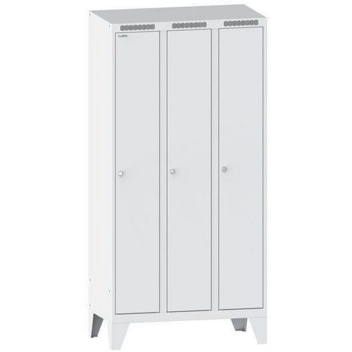 Garderobekast 900x500x1850mm 3 vakken - Lista