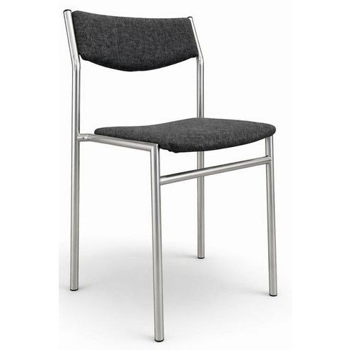 Bezoekersstoel - Stapelbaar - Grijs - Refurbished