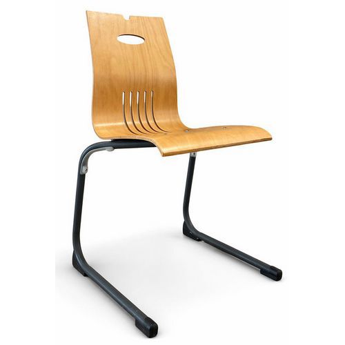 Kantinestoel - Stapelbaar - Houten kuip - Refurbished