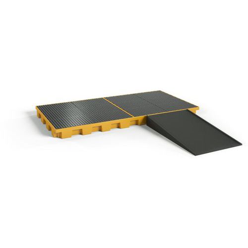 360 L HDPE retentieplatform met rooster - EMP