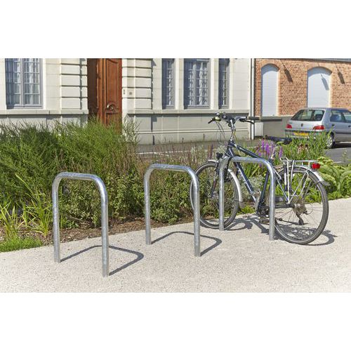 Fietsaanleunbeugel met antislip voor 2 fietsen - Mottez