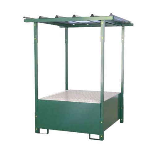 Opvangbak 1 IBC's met dak - SAMETO Technifil