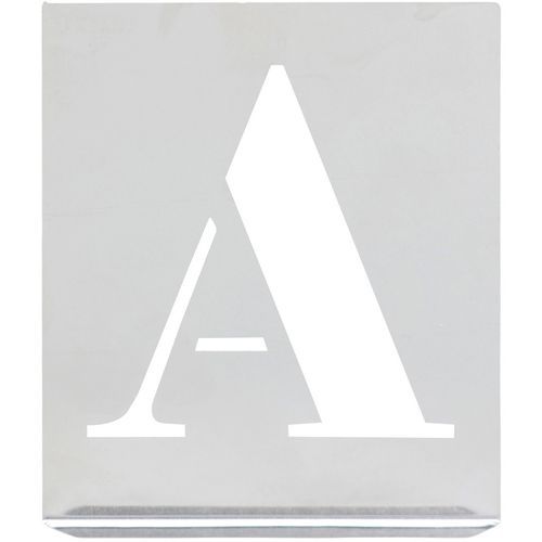 Sjabloon in aluminium - Set van 26 alfabetische letters