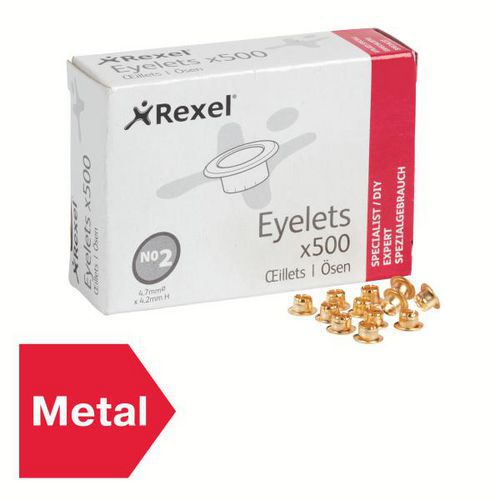 Messing oogjes - Diameter 3,2 mm tot 4,7 mm - Rexel
