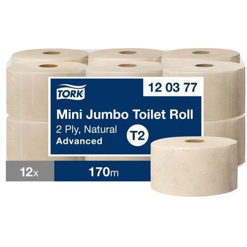 Toiletpapier - Mini Jumbo - Naturel - T2 Advanced - Tork