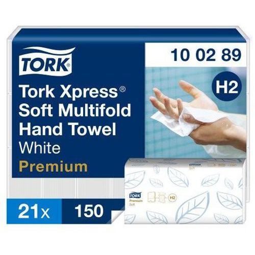 Zachte handdoek Multifold - 2 lagen - H2 Premium