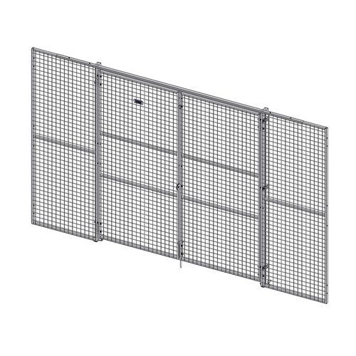 Dubbele draaideur voor gaaswand UX 450 - Met sleutelslot