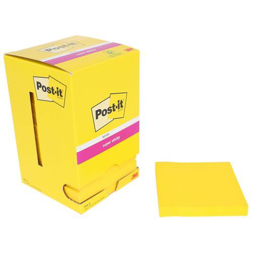 Memo Super Sticky Post-it® 76x76 mm 12 blokken geel Post-it®