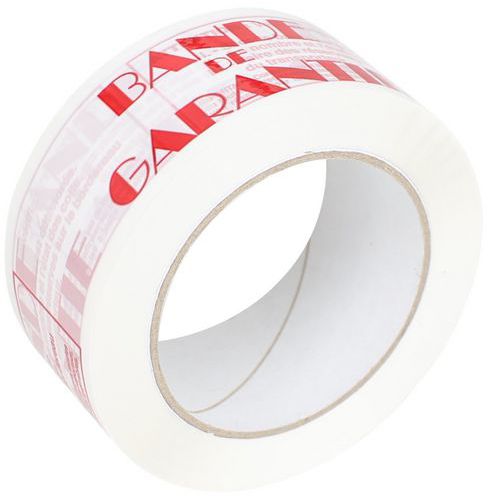 Tape polypropyleen Acryl - geruisloos - bedrukt ‘Bande de garantie’