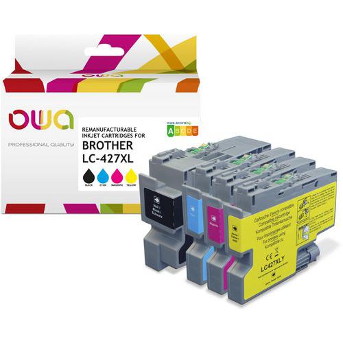Inktcartridge Brother LC427XL - refurbished - 4 kleuren - OWA