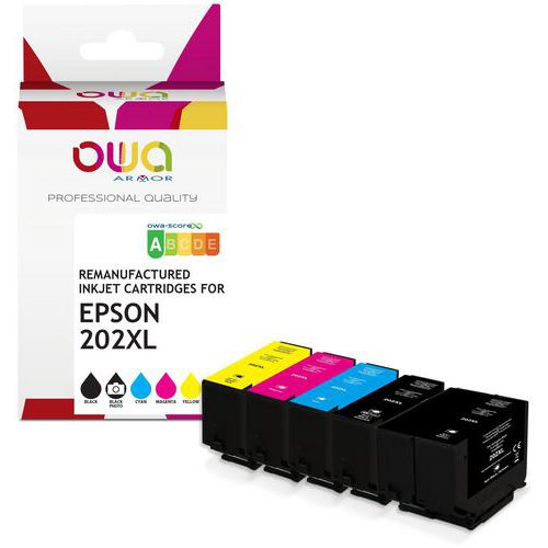 Inktcartridge refurbished Epson 202XL - 5 kleuren - OWA