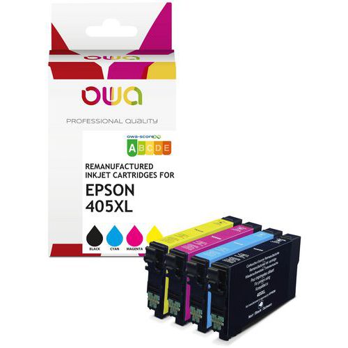 Inktcartridge refurbished Epson 405XL - 4 kleuren - OWA
