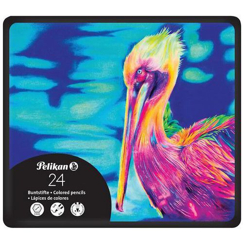 Kleurpotlood Hexagonal Premium - set van 24 - assorti - Pelikan