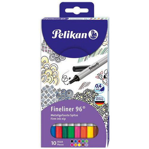Fineliner 96 - set van 10 - assorti - Pelikan