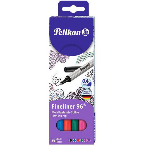 Fineliner 96 - set van 6 - assorti - Pelikan