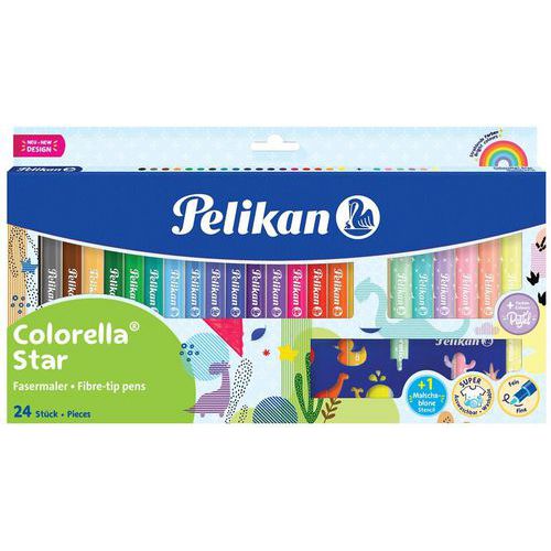 Viltstift Colorella Star - set van 24 - assorti - Pelikan