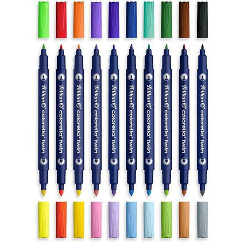 Viltstiften Colorella Twin - set van 10 assorti - Pelikan