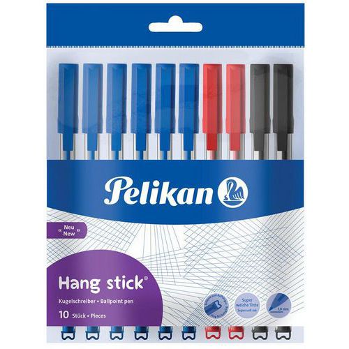 Balpen Hang Stick - set  a 6 - assorti - Pelikan