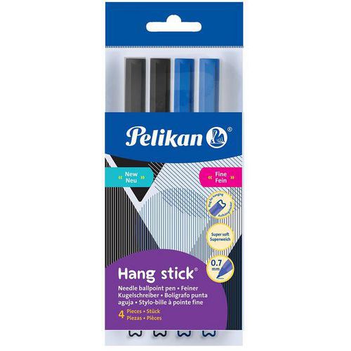 Balpen Hang Stick - set  a 4 - assorti - Pelikan