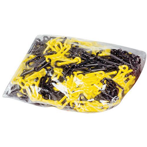 Kunststof ketting in zak - Zwart/geel