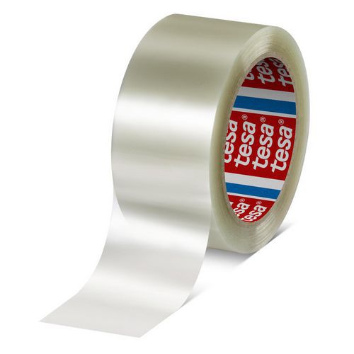 Geluidsarme verpakkingstape 60416 van gerecycled PET - Tesa