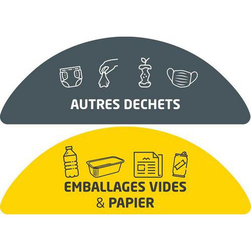 Vel met 2 recyclable/ non recyclable - sticker FR -Rossignol
