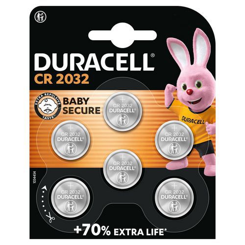 Lithiumknoopcelbatterij 2032 - Set van 6 - Duracell