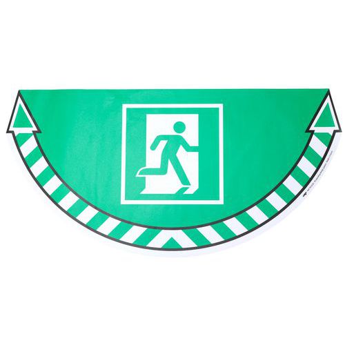 Sticker voor vloer - nooduitgang