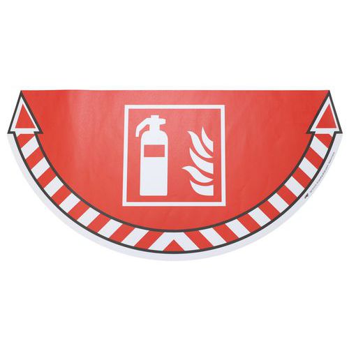 Sticker voor vloer - brandblusser