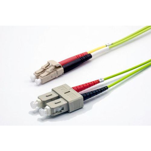 Patchkabel 2mm OM5 50/125 SC-UPC/LC-UPC LSZH lime - EKIVALAN