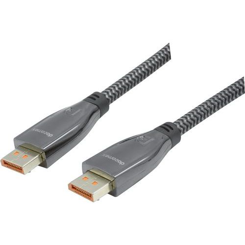 DisplayPort 2.1 80 Gbps kabel metaal + gevlochten nylon - Dacomex