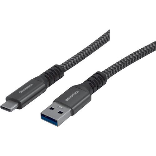 Kabel USB 3.2 5G type A naar C metaal + nylon - Dacomex