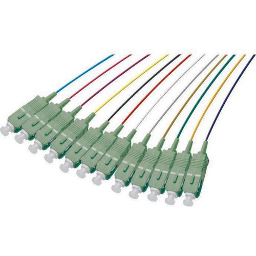 Pigtail OS2 G652D SC-APC 900 μm - 12 kleuren - Ekivalan