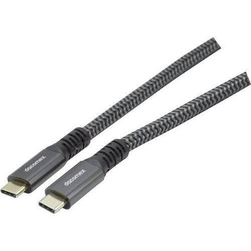 Kabel USB-C 10G 100W metaal + gevlochten - Dacomex