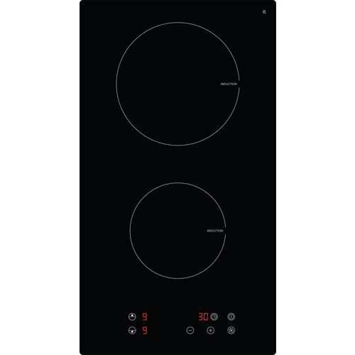 Kookplaat inductie inbouw domino 30 cm 2 kookzones zwart - Exquisit