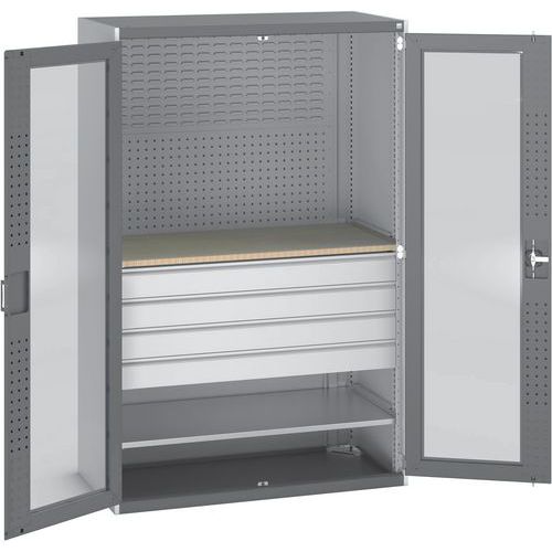 Kast cubio met transparante deuren 2 m - BOTT