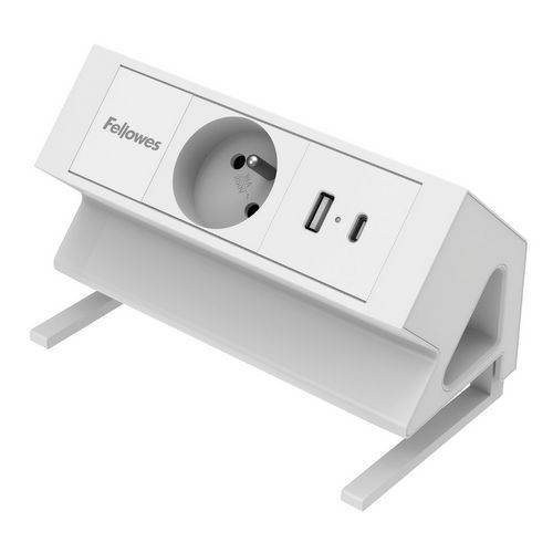 Power Desk-voedingsmodule met 1 stopcontact, USB-A en USB-C – Fellowes