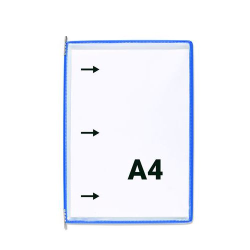 Showtas zijopening A4 met 5 ruiters 50mm: PVC